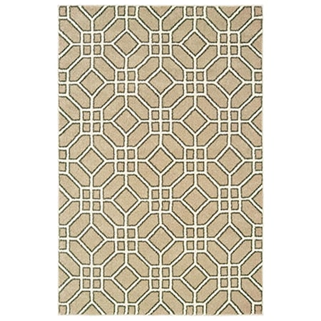 Oriental Weavers 9 ft. 10 in. x 12 ft. 10 in. Carson Rectangular Area Rug Sand C9669D300390ST